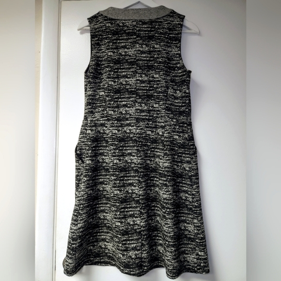 Anthropologie Tabitha Tema Dress Sheath Marled Stretch Knit In Grey And Black 8 - Picture 8 of 16